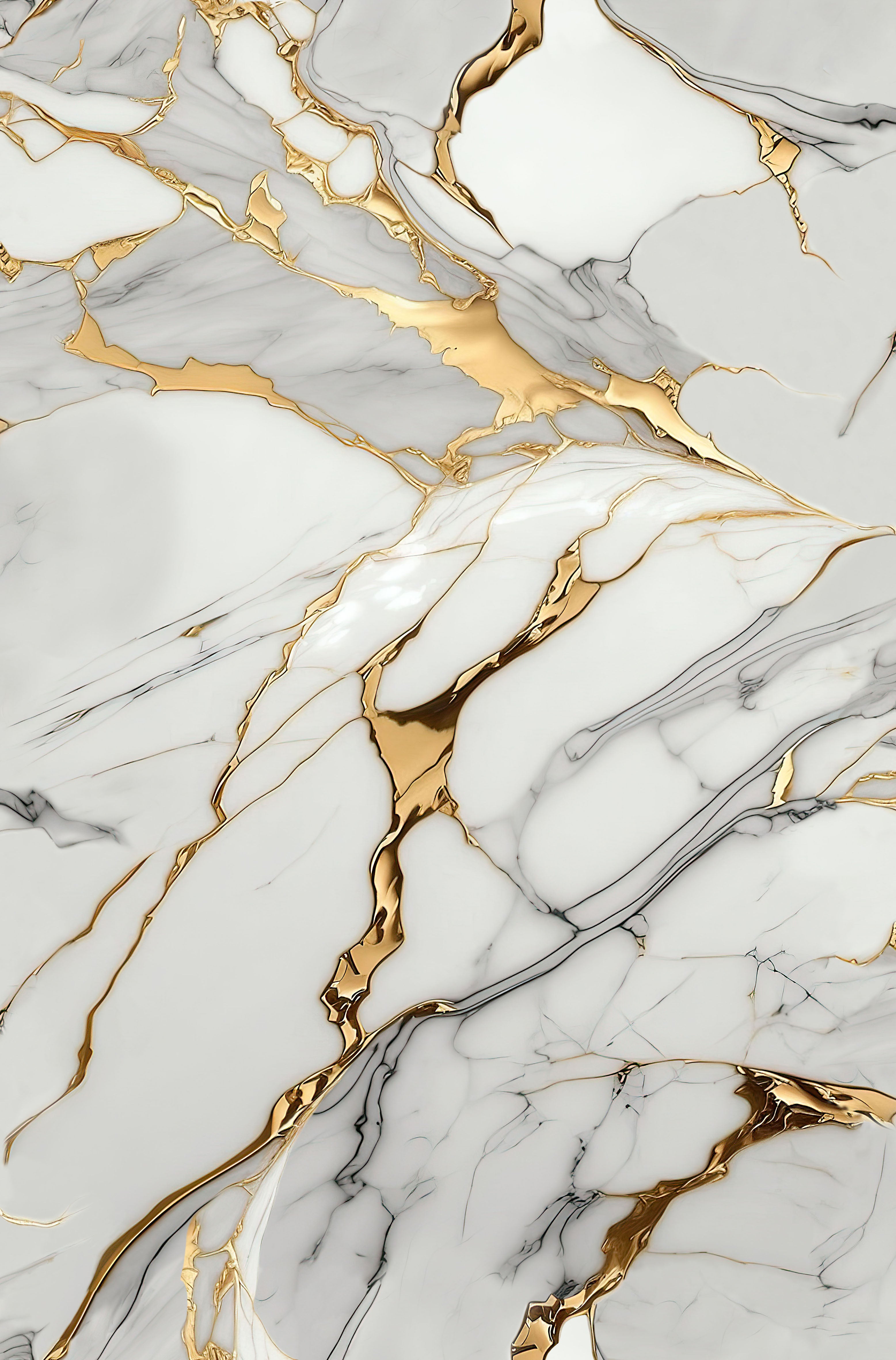 GL-3001 gold white marble pvc wall panel