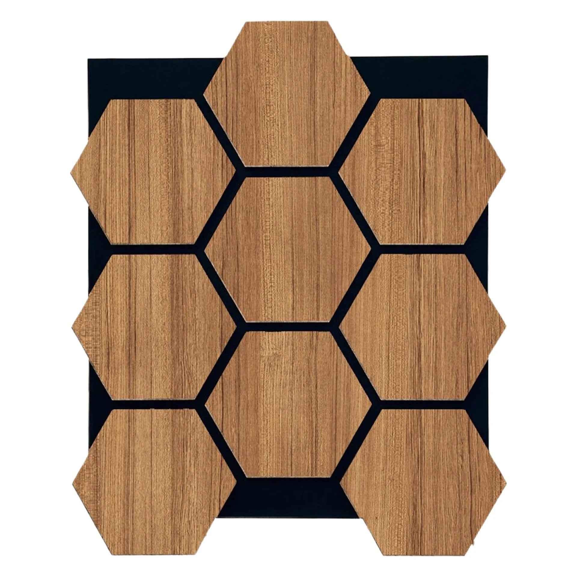 Natural Oak Hexagon Acoustic Panels