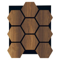 Dark Walnut Hexagon Acoustic Panels