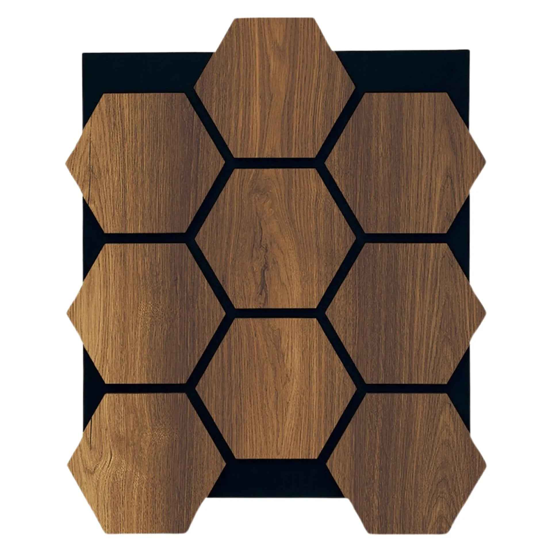 Dark Walnut Hexagon Acoustic Panels