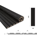 Black acoustic slat panel