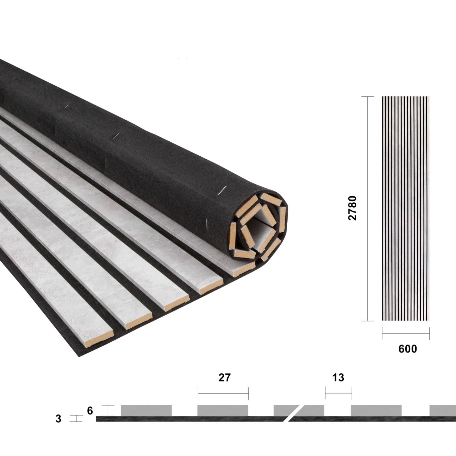 Urban Concrete acoustic slat panel