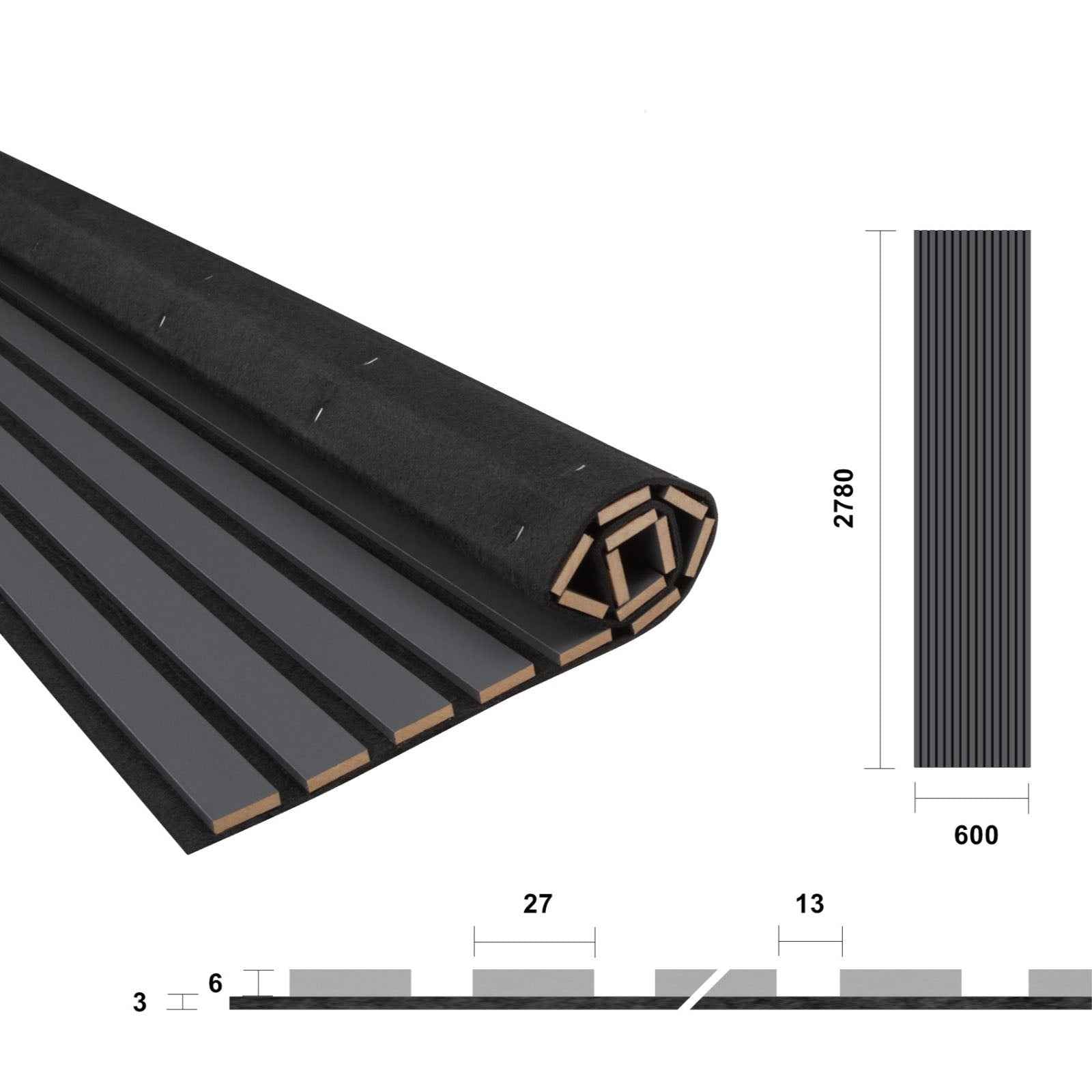 Acoustic Panel Volcanic Black