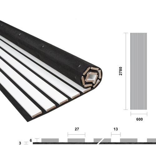 White acoustic slat panel